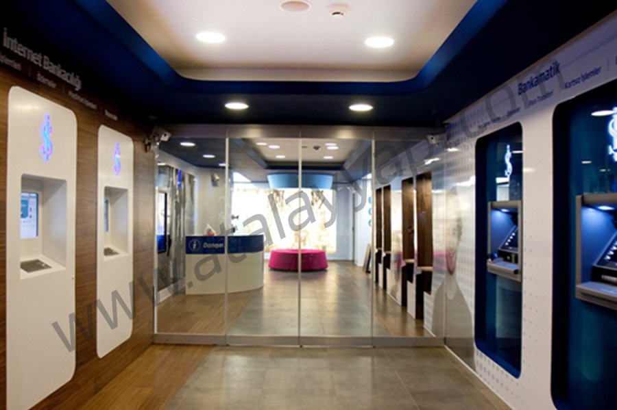 İş Bankası Fotoselli Otomatik Döner Kapı